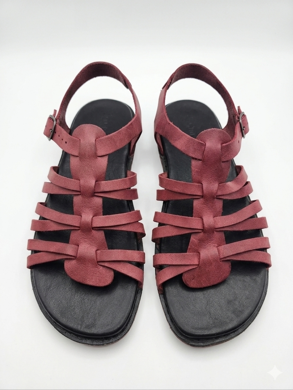 Keen Alman Leather Gladiator Sandals in Wine/Dark Red Womens 9